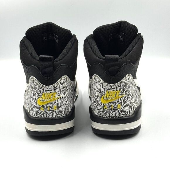 Nike Air Flight 13 Mid Black White Tour Yellow - Picture 4 of 10